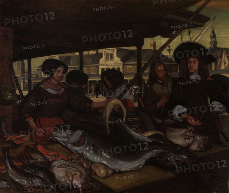 The Nieuwe Vismarkt (New Fish Market) in Amsterdam, 1655-1692. Creator: Emanuel de Witte.