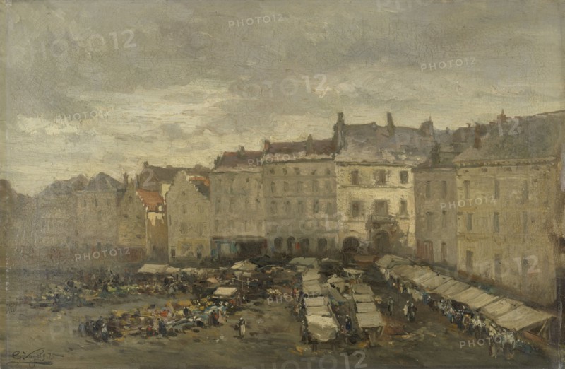The Grote Zavel (Grand Sablon), Brussels, 1875. Creator: Guillaume Vogels.