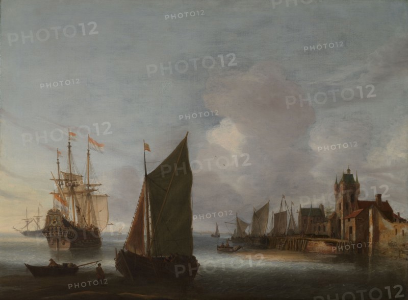 Ships near Zierikzee with the Zuidhavenpoort in the Background, c.1640-c.1650. Creator: Hendrick van Anthonissen.