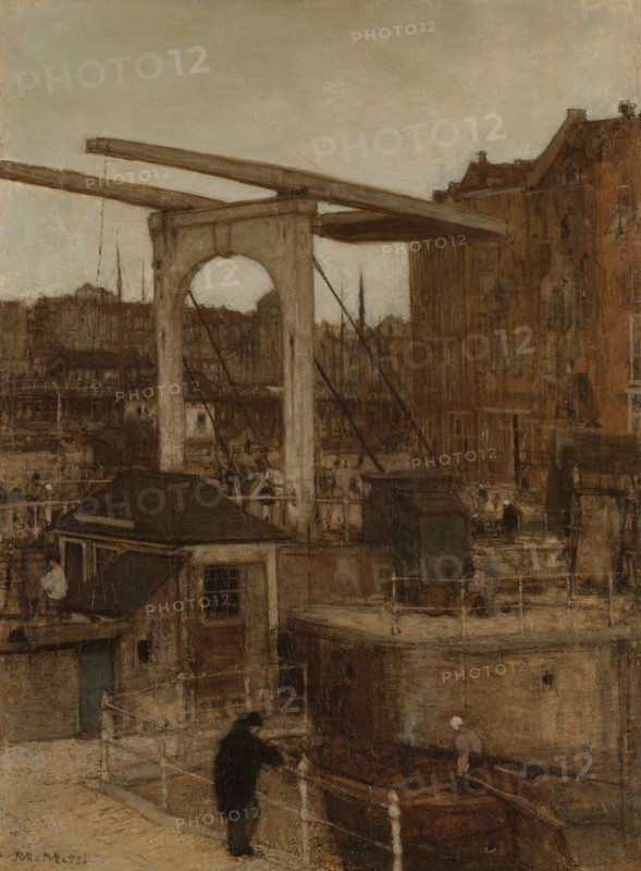 The Nieuwe Haarlemse Sluis at the Singel, known as ‘Souvenir d’Amsterdam’, 1871. Creator: Matthijs Maris.