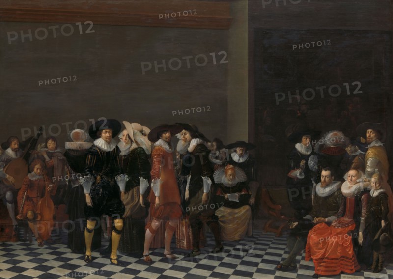 A Wedding Feast, Traditionally Called 'The Wedding of Adriaen Ploos van Amstel and Agnes van Bijler' Creator: Willem Cornelisz Duyster.