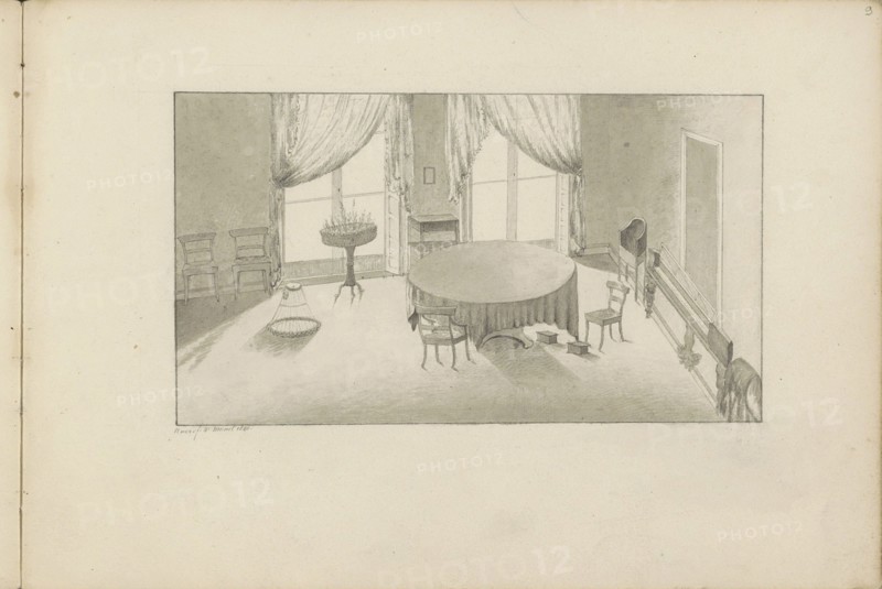Interior of a living room in Amersfoort, 1840. Creator: Anon.