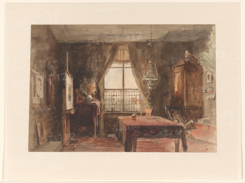 Interior of a painter's studio, c.1875-c.1899. Creator: Anon.