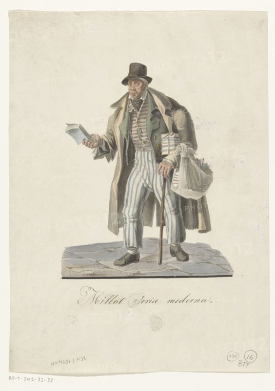 Traveling bookseller, 1800-1899. Creator: Anon.