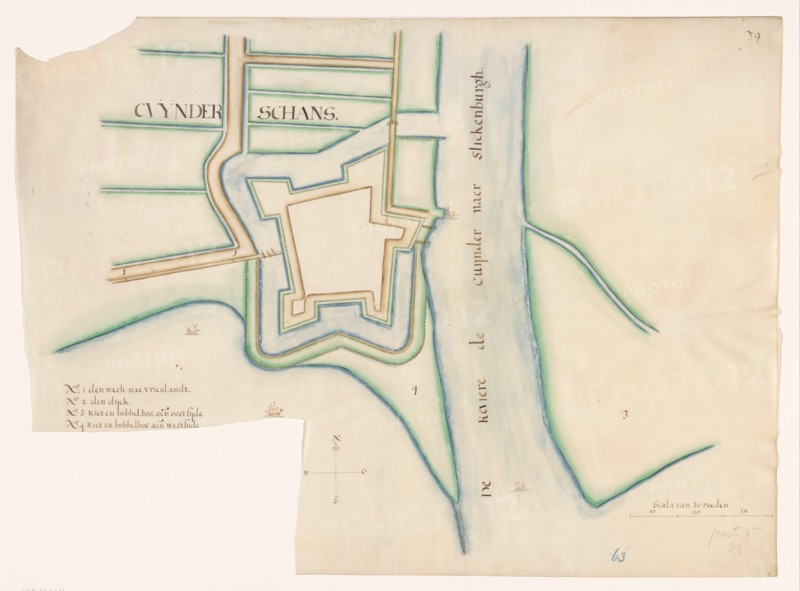 Map of Kuinre Fortification, c.1650-c.1799. Creator: Anon.