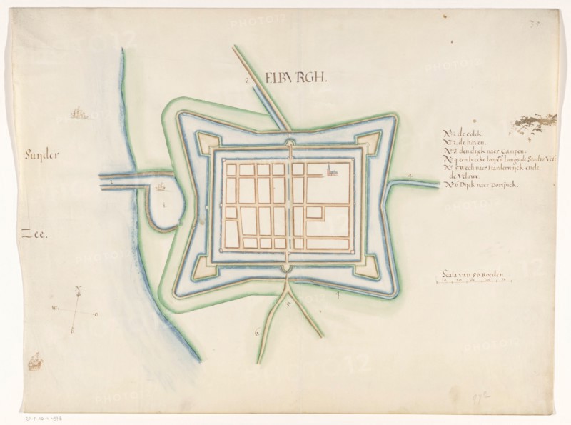 Map of Elburg, c.1650-c.1799. Creator: Anon.