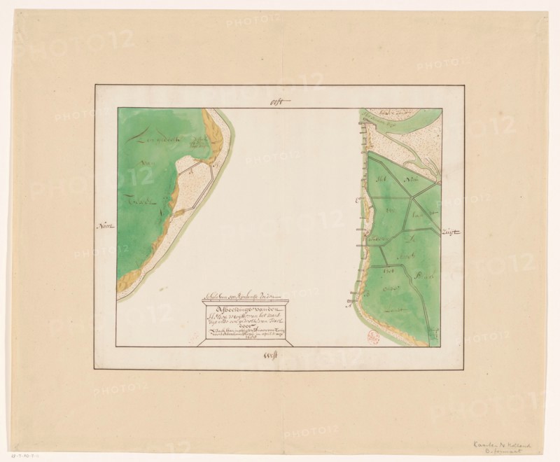 Map of Den Helder and part of Texel with the intervening Marsdiep, in or after 1688. Creator: Anon.