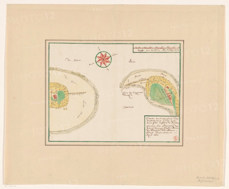 Map of Eierland and West-Vlieland, 1688 or later.  Creator: Anon.