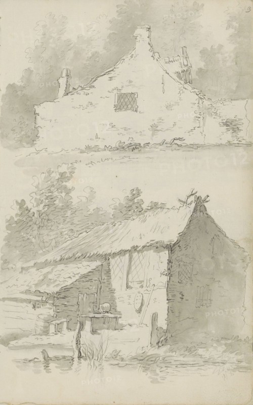 Farmers' houses, c.1780-c.1800. Creator: Bernhard Heinrich Thier.