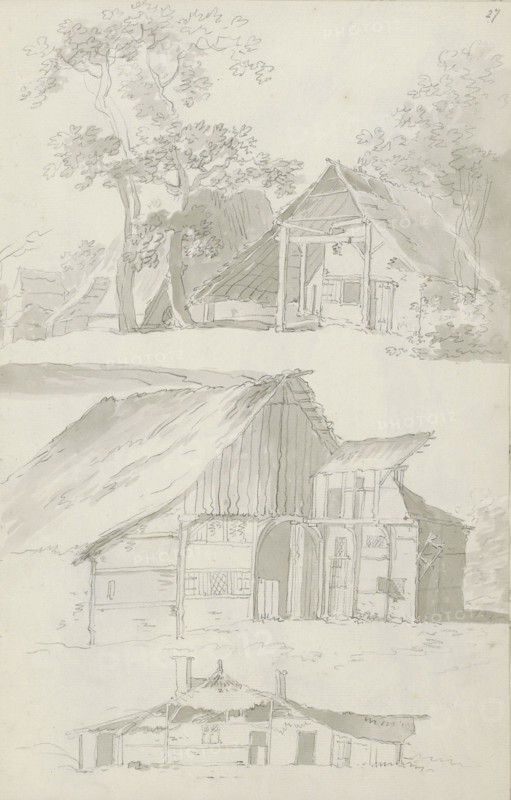 Farm buildings, c.1780-c.1800.  Creator: Bernhard Heinrich Thier.