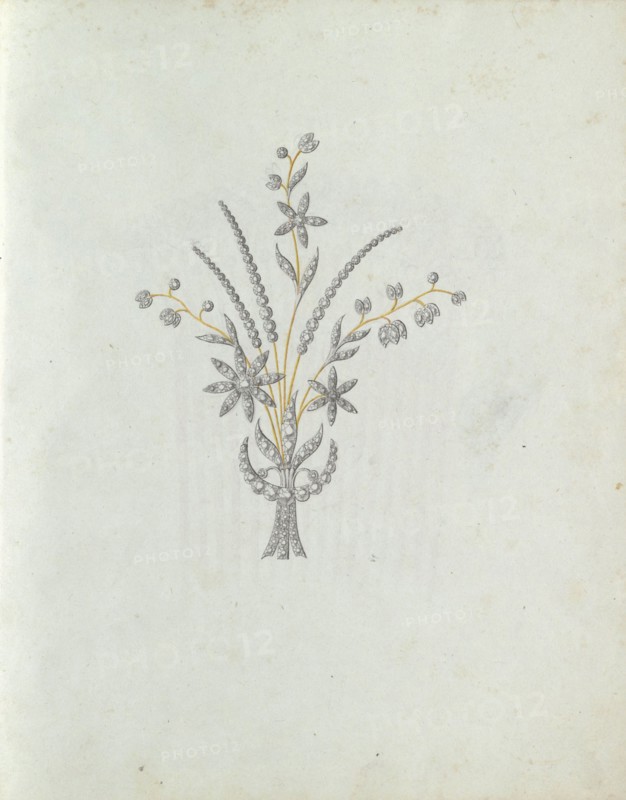 Jewel in the form of a bouquet, c.1800-c.1810. Creator: Carl Friedrich Bärthel.