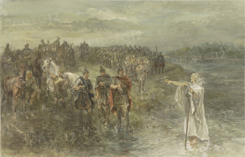 The Roman general Drusus and the Germanic Wichelaar, 1890. Creator: Charles Rochussen.