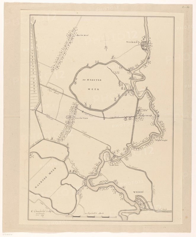 Map of a part of the Gooi, 1636-1799. Creator: Cornelis Danckerts de Ry.