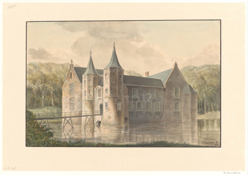 Popkensburg Castle on Walcheren, 1851. Creator: F. Bourdrez.