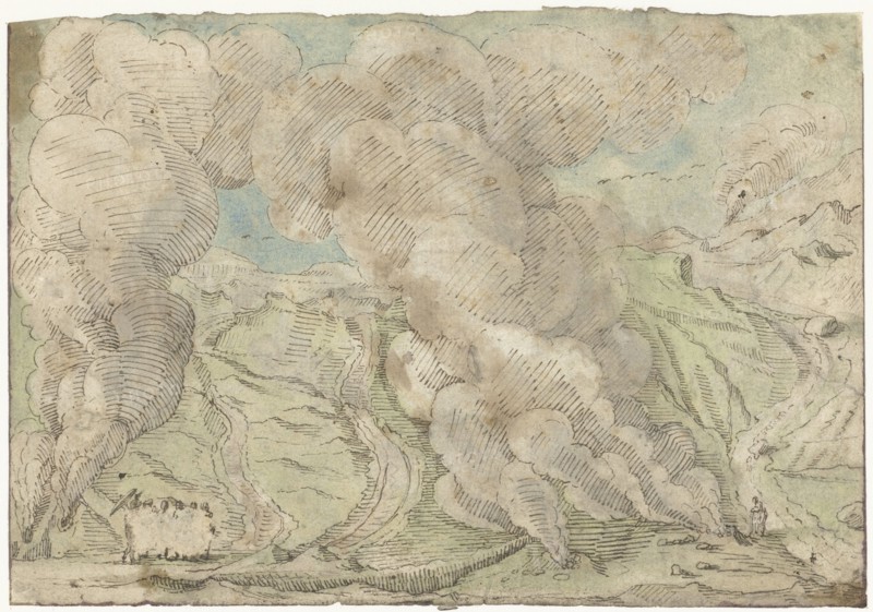 View of the Solfatara at Pozzuoli, outside Naples, c.1611. Creator: Gerard ter Borch I.