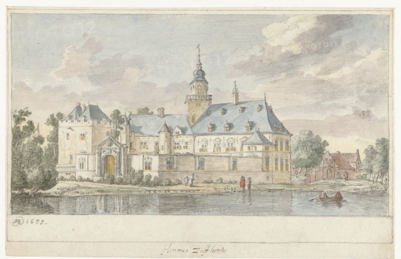 View of Castle Nijenrode, 1653. Creator: Herman Saftleven the Younger.