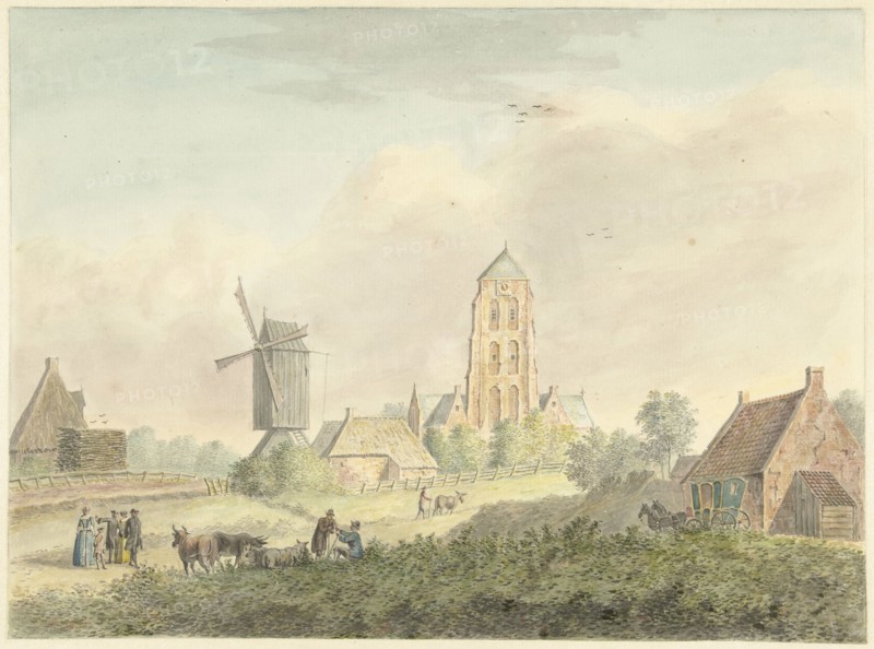 Church of the village of Westkapelle in Zeeland, 1757-1822. Creator: Hermanus Petrus Schouten.