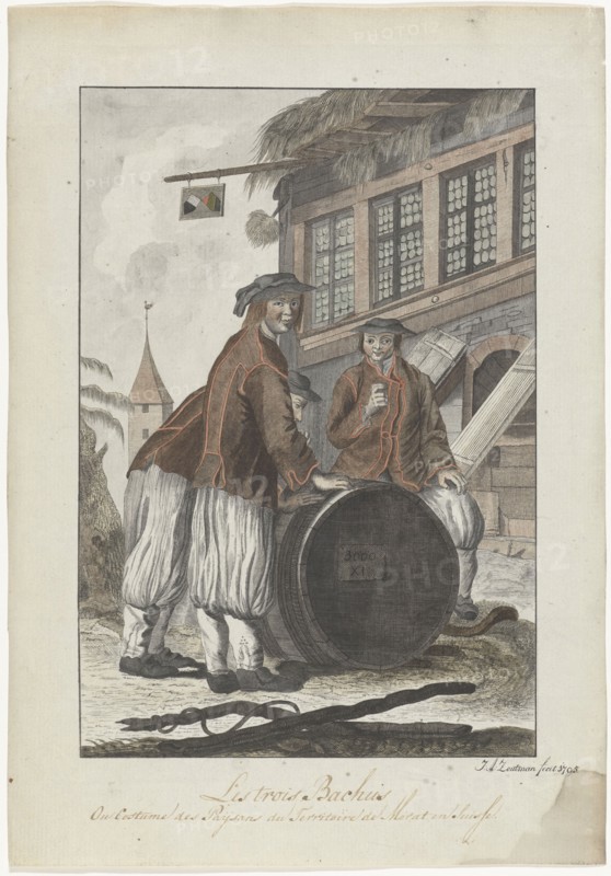 'Les Trois Bachus', 1795. Creator: J.A. Zoutman.