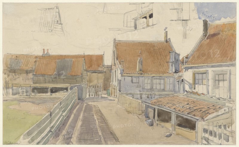 Houses in Vinkenbuurt, Amsterdam, 1885. Creator: Jan Hanau.