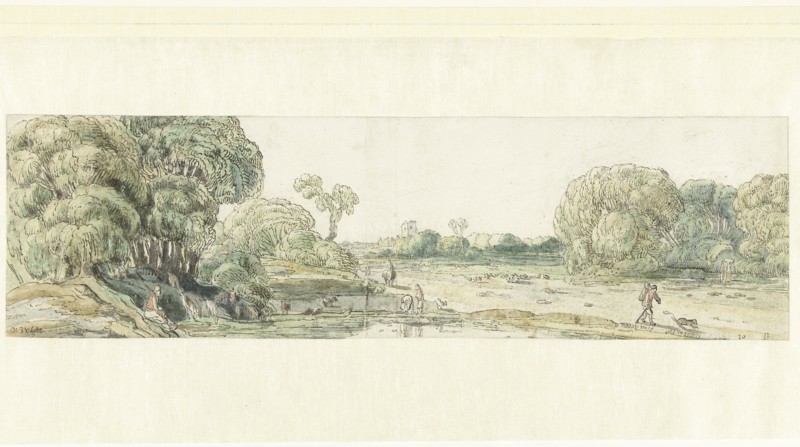 Road between groups of trees, 1603-1641. Creator: Jan van de Velde II.