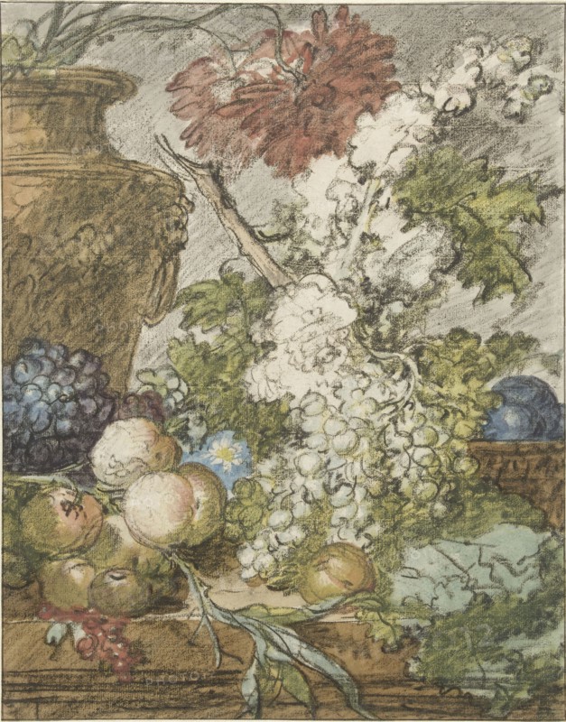 Sketch for a Still Life of Fruit and Flowers, c.1725-c.1735. Creator: Jan van Huysum.