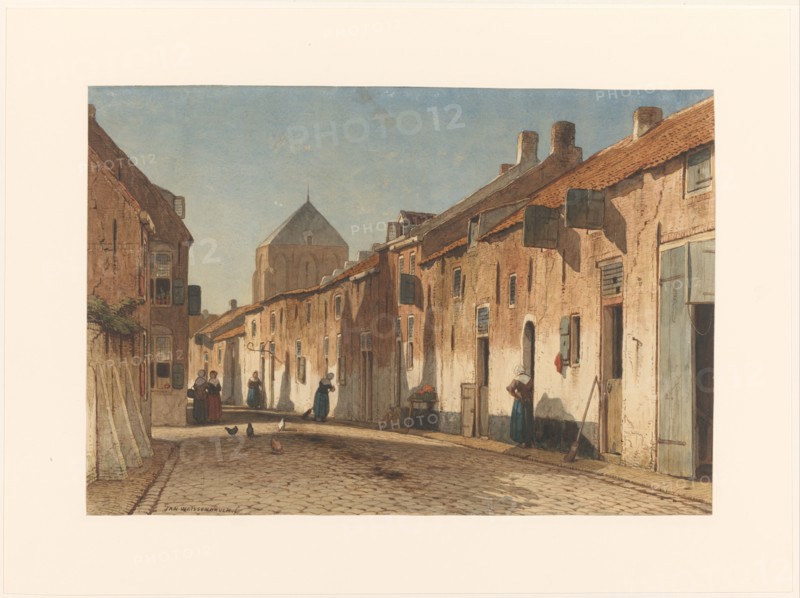 Dorpsstraat, 1832-1880. Creator: Jan Weissenbruch.