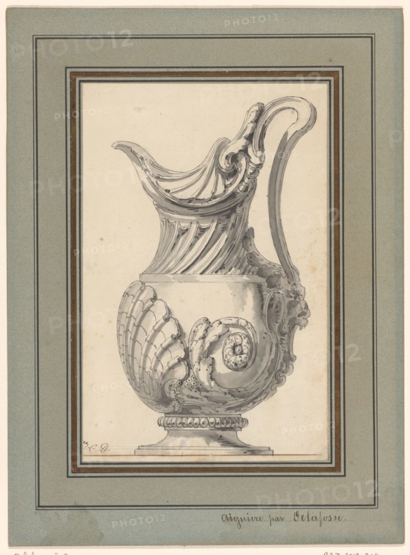 Design for a jug with lid, c.1765-c.1775. Creator: Jean Charles Delafosse.