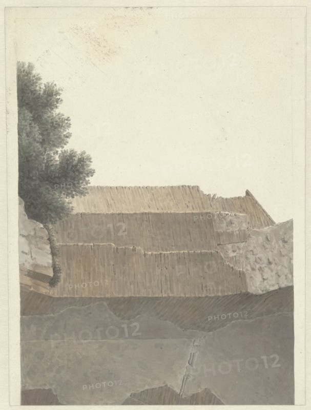 Part of the Vault of the Temple of Minerva Medica in Rome, c.1809-c.1812. Creator: Josephus Augustus Knip.