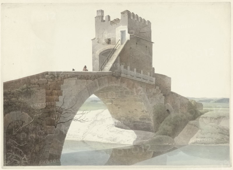 The Ponte Salario, near Rome, c.1809-c.1812. Creator: Josephus Augustus Knip.