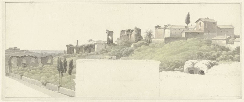 View of the Palatine Hill in Rome, with the Arch of Constantine, c.1809-c.1812. Creator: Josephus Augustus Knip.