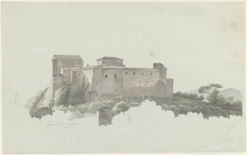 The Basilica and Monastery of the Quattro Santi Coronati in Rome, c.1809-c.1812. Creator: Josephus Augustus Knip.