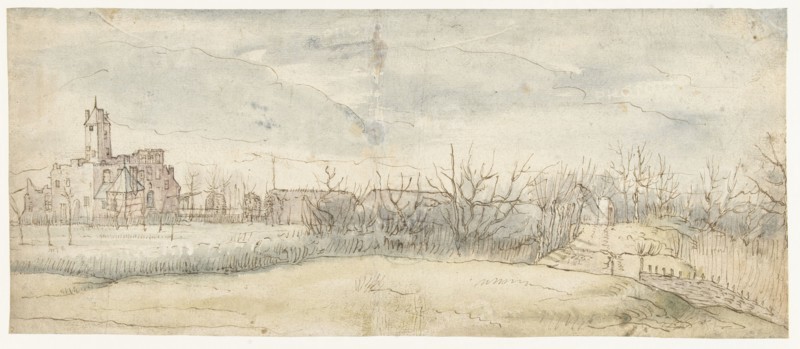 View of Castle Crayenhof in Zwijndrecht, 1606. Creators: Peter Paul Rubens, Jan Wildens.