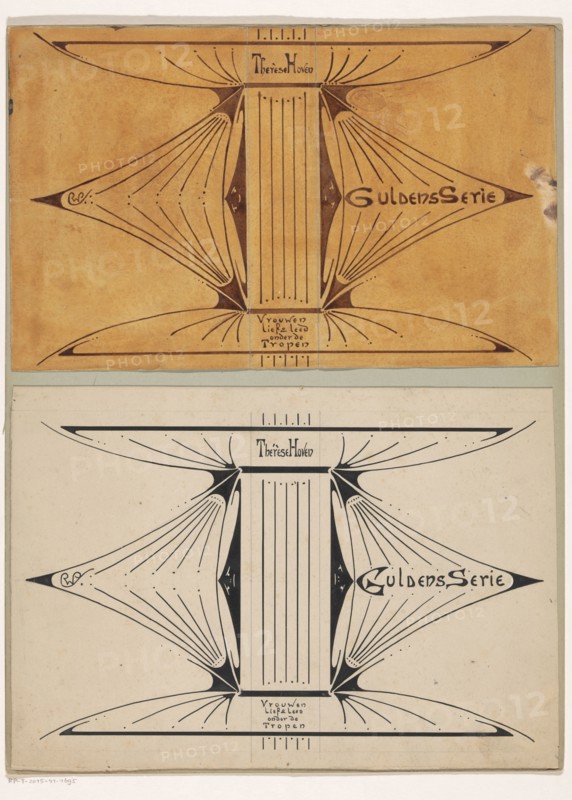 Design for "Vrouwen lief en leed onder de tropen"...by Thérèse Hoven, 1896, (1896 or earlier).  Creator: Reinier Willem Petrus de Vries.