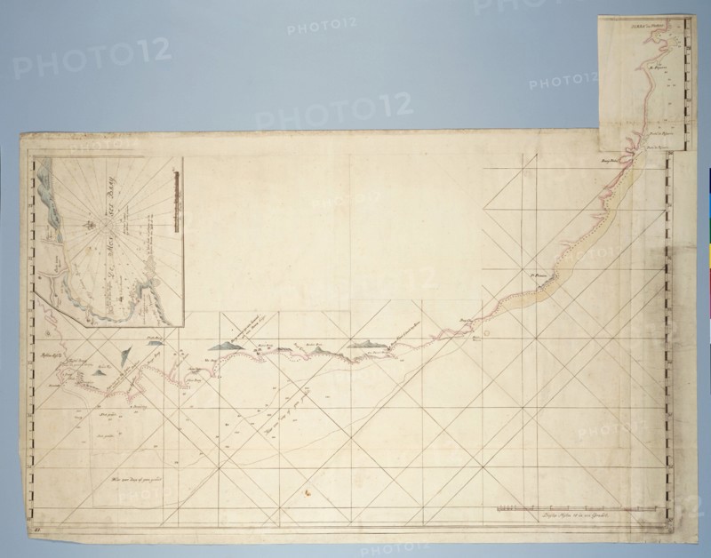 Map of the Coast from Saldanha Bay to Richard’s Bay, with a detailed map of Mossel..., c.1777-1778. Creators: Robert Jacob Gordon, Johannes Schumacher.