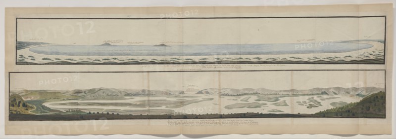 Panorama of the Knysna River and the defile through which it flows into the sea., 1778-1779. Creators: Robert Jacob Gordon, Johannes Schumacher.