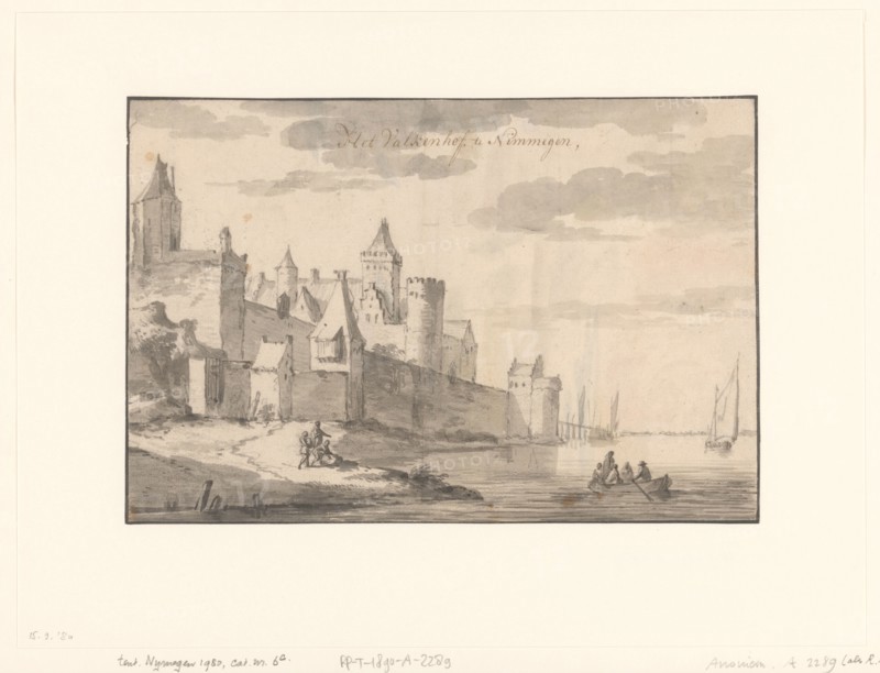 View of the Valkhofburcht in Nijmegen, 1637-1692. Creator: Roelant Roghman.
