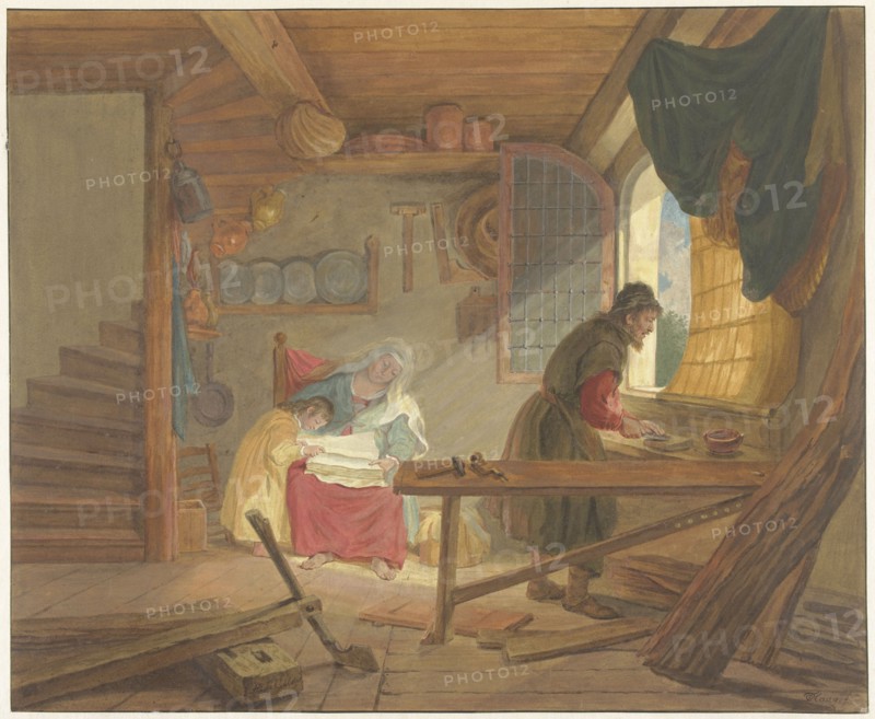 The Holy Family in Joseph's workshop, 1747-1812. Creator: Tethart Philip Christian Haag.
