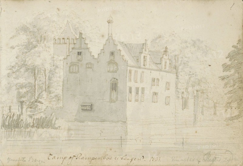 House in Rampenbosch Castle in Bergen, 1723. Creator: Abraham Meyling.