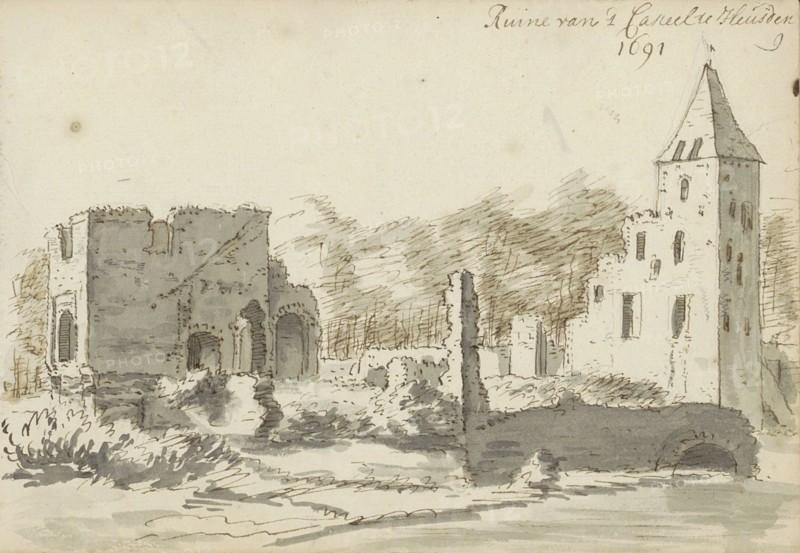 Ruin of Heusden Castle in Heusden, 1691. Creator: Abraham Meyling.