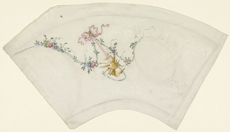 Garland and trophy with painting attribute, 1600-1800. Creator: Anon.