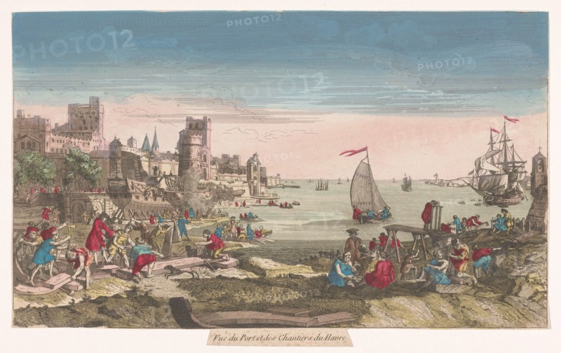 View of a shipyard, 1700-1799. Creator: Anon.