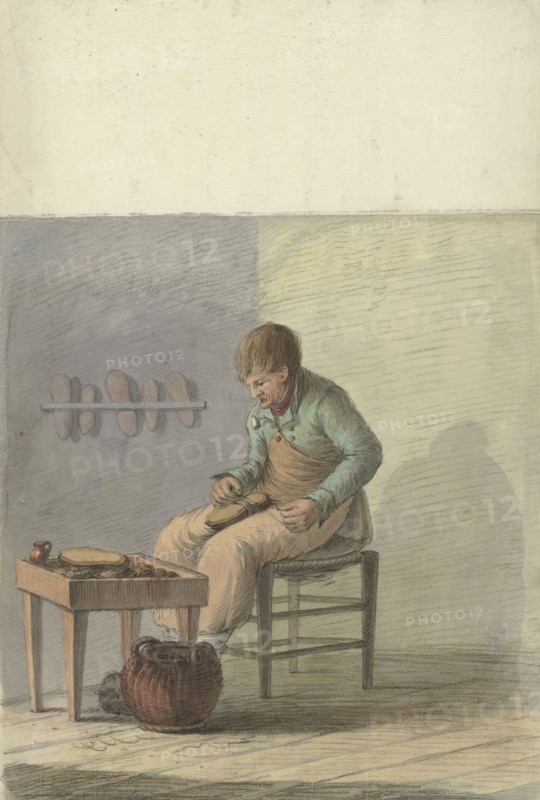 Shoemaker at work, 1700-1800. Creator: Anon.