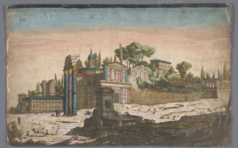 View of the Roman Forum in Rome, 1700-1799. Creator: Anon.