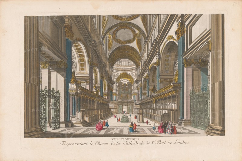 View of the choir of Saint Paul's Cathedral in London, 1700-1799. Creator: Anon.