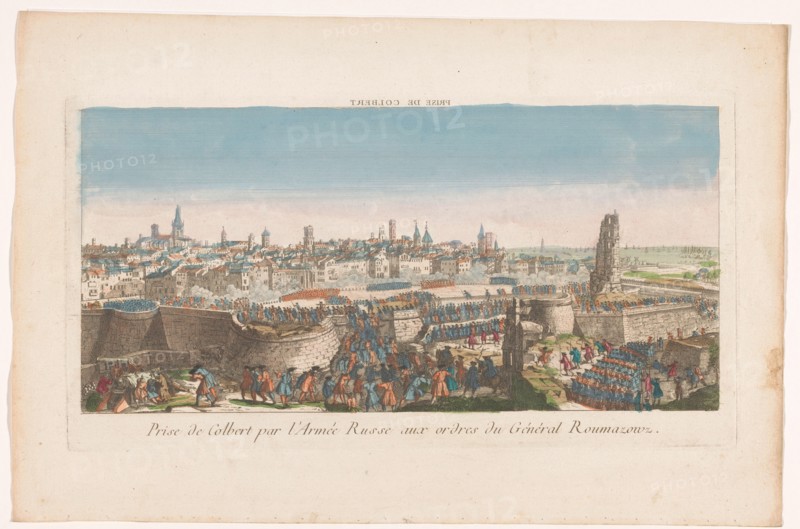 View of Colberg's intake by the Russians in 1761, 1761-1799. Creator: Anon.