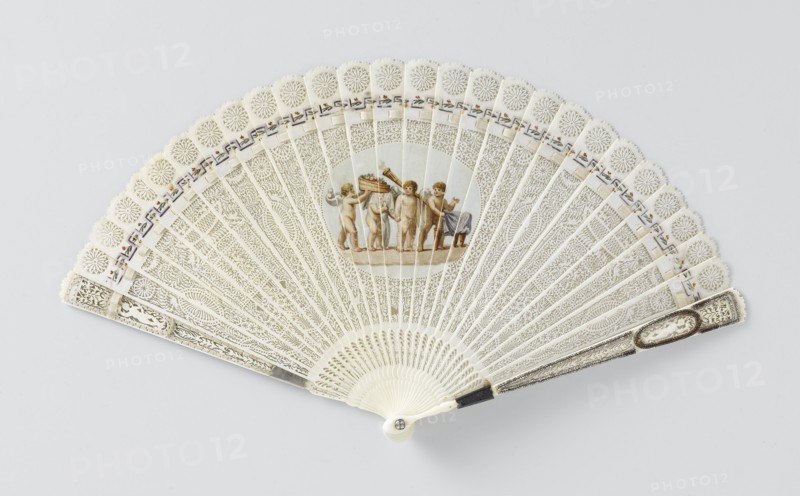 Brisé fan with the wedding of Cupid and Psyche, c.1777-c.1800. Creator: Anon.
