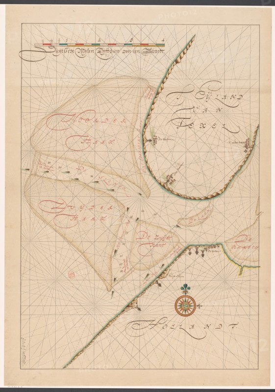 Map of a part of the head of North Holland, c.1620-c.1699. Creator: Anon.