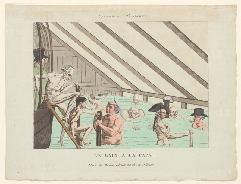 Male bath, 1750-1850. Creators: Anon, Martinet Hautecoeur.