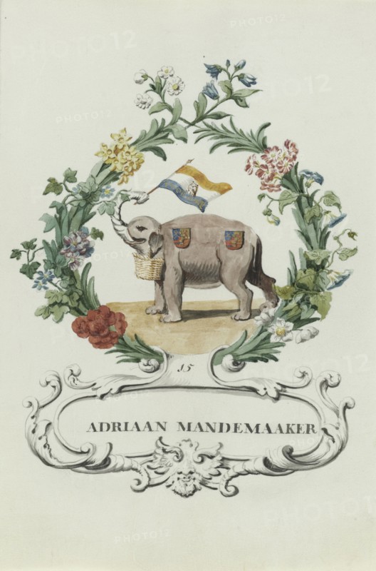 Cartoon of Adriaan Mandemaker, 1710-1720. Creator: Anon.