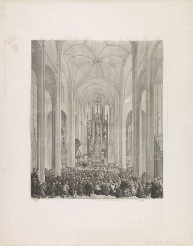 Consecration of the Roman Catholic Church in Overveen, 1856. Creator: Anon.